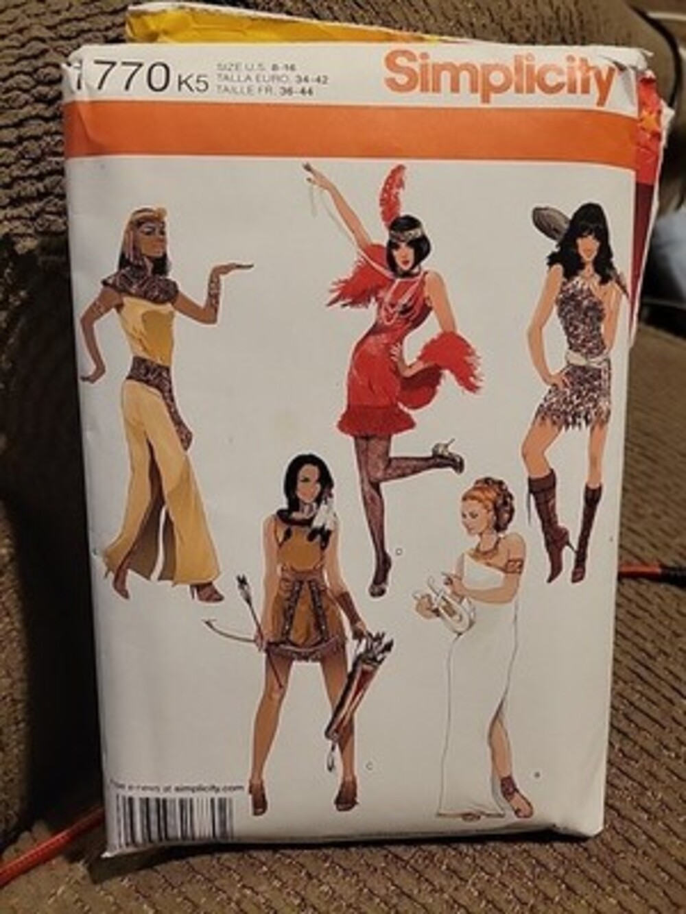 Simplicity Sewing Pattern 1770 Costume Flapper Cleopatra Jane Size 8-16